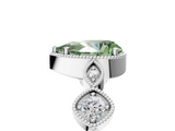 White gold Fancy Green Pear  Cut Diamond Milgrain Marquise Band with Prong Setting_8