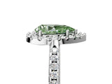 White gold Fancy Green Pear Cut Diamond Pavé Halo Ring with Four-Prong Setting_53