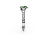 White gold Fancy Green Pear  Cut Diamond Pave Band with Four-Prong Setting_39