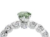 White gold Fancy Green Pear Cut Diamond Side Stone Engagement Ring with Four-Prong Setting_28