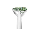 White gold Fancy Green Pear Cut Diamond Solitaire Engagement Ring with Cathedral Setting and Four-Prong Mount_61