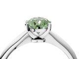 White gold Fancy Green Pear Cut Diamond Solitaire Engagement Ring with Classic Band and Four-Prong Setting_40