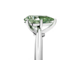 White gold Fancy Green Pear Cut Diamond Solitaire Engagement Ring with Classic Band and Four-Prong Setting_41