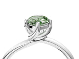 White gold Fancy Green Pear Cut Diamond Solitaire Engagement Ring with Four-Prong Setting and Classic Band_24