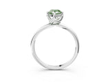 White gold Fancy Green Pear Cut Diamond Solitaire Engagement Ring with Four-Prong Setting and Classic Band_35