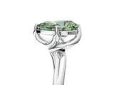 White gold Fancy Green Pear Cut Diamond Solitaire Engagement Ring with Four-Prong Setting and Classic Band_37