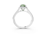 White gold Fancy Green Pear Cut Halo Round Diamond Solitaire Engagement Ring with Pave Band and Four-Prong Setting_27