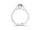 White gold Fancy Green Pear Cut Solitaire Cathedral Diamond Engagement Ring with Channel-Set Band and Four-Prong Setting_18
