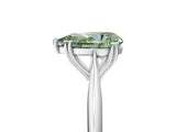 White gold Fancy Green Pear Cut Solitaire Diamond Ring with Six-Prong Setting and Classic Band_32
