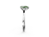 White gold Fancy Green Pear  Cut Solitaire Engagement Ring with Four-Prong Setting and Classic Band_22