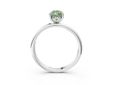 White gold Fancy Green Pear  Cut Solitaire Engagement Ring with Four-Prong Setting and Classic Band_23