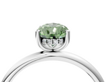 White gold Fancy Green Pear  Cut Solitaire Engagement Ring with Four-Prong Setting and Classic Band_24