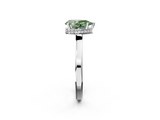 White gold Fancy Green Pear  Cut Solitaire Engagement Ring with Four-Prong Setting on a Classic Band_22