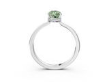 White gold Fancy Green Pear  Cut Solitaire Engagement Ring with Four-Prong Setting on a Classic Band_23
