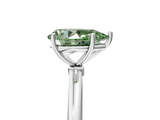 White gold Fancy Green Pear  Cut Solitaire Engagement Ring with Thin Band and Four-Prong Setting_8
