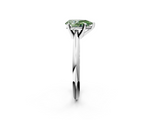 White gold Fancy Green Pear  Cut Solitaire Ring with Four-Prong Setting on a Classic Band_38