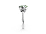 White gold Fancy Green Pear Cut Solitaire Split Shank Pave Diamond Engagement Ring with Four-Prong Setting_26