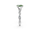 White gold Fancy Green Pear Cut Solitaire Twisted Pave Band with Four-Prong Setting_17