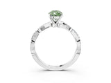 White gold Fancy Green Pear Cut Solitaire Twisted Pave Band with Four-Prong Setting_18
