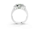 White gold Fancy Green Pear  Halo Diamond Engagement Ring with Split Shank and Four-Prong Setting_75