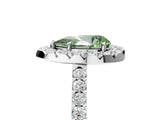 White gold Fancy Green Pear  Halo Diamond Pavé Solitaire Ring_32