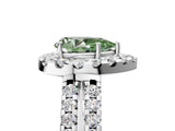 White gold Fancy Green Pear  Halo Diamond Split Shank Engagement Ring with Prong Setting_80