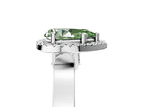 White gold Fancy Green Pear  Halo Pave Split Shank Prong Setting Ring_31