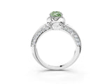 White gold Fancy Green Pear  Halo Split Shank Pave Diamond Ring with Petal Prong Setting_35