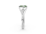 White gold Fancy Green Pear  Solitaire Beaded Band Six-Prong Setting_2