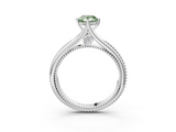 White gold Fancy Green Pear  Solitaire Beaded Band Six-Prong Setting_3