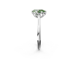 White gold Fancy Green Pear  Solitaire Cathedral Diamond Ring with Six-Prong Setting_18
