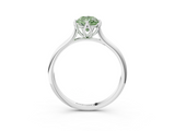 White gold Fancy Green Pear  Solitaire Cathedral Diamond Ring with Six-Prong Setting_20