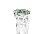White gold Fancy Green Pear  Solitaire Celtic Knot Engagement Ring with Four-Prong Setting_60