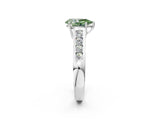 White gold Fancy Green Pear  Solitaire Channel-Set Diamond Engagement Ring with Four-Prong Setting_34