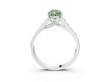 White gold Fancy Green Pear  Solitaire Channel-Set Diamond Engagement Ring with Four-Prong Setting_35