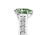White gold Fancy Green Pear  Solitaire Channel-Set Diamond Engagement Ring with Four-Prong Setting_37
