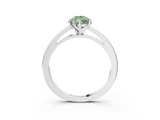 White gold Fancy Green Pear  Solitaire Diamond Engagement Ring with Four-Prong Setting on a Classic Band_6
