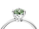 White gold Fancy Green Pear  Solitaire Diamond Ring with 4-Prong Setting on a Classic Band_7