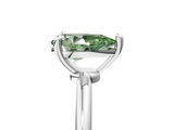 White gold Fancy Green Pear  Solitaire Diamond Ring with 4-Prong Setting on a Classic Band_8