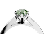 White gold Fancy Green Pear  Solitaire Diamond Ring with Channel-Set Band and Four-Prong Setting_7
