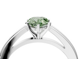 White gold Fancy Green Pear  Solitaire Diamond Ring with Four-Prong Setting and Classic Band_7