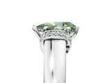 White gold Fancy Green Pear  Solitaire Diamond Ring with Pave Band and Six-Prong Setting_36