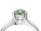 White gold Fancy Green Pear  Solitaire Diamond Ring with Six-Prong Cathedral Setting_36