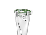 White gold Fancy Green Pear  Solitaire Diamond Ring with Six-Prong Cathedral Setting_37