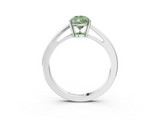 White gold Fancy Green Pear  Solitaire Diamond Ring with Split Shank and Four-Prong Setting_23