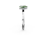 White gold Fancy Green Pear  Solitaire Engagement Ring with Cathedral Band and Four-Prong Setting_19