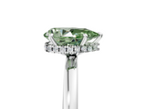 White gold Fancy Green Pear  Solitaire Engagement Ring with Cathedral Band and Four-Prong Setting_22