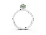 White gold Fancy Green Pear  Solitaire Engagement Ring with Cathedral Band and Four-Prong Setting_41
