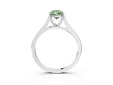 White gold Fancy Green Pear  Solitaire Heart Prong Engagement Ring with Tapered Band_80