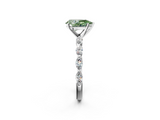 White gold Fancy Green Pear  Solitaire Marquise Side Stone Prong Setting Ring_47